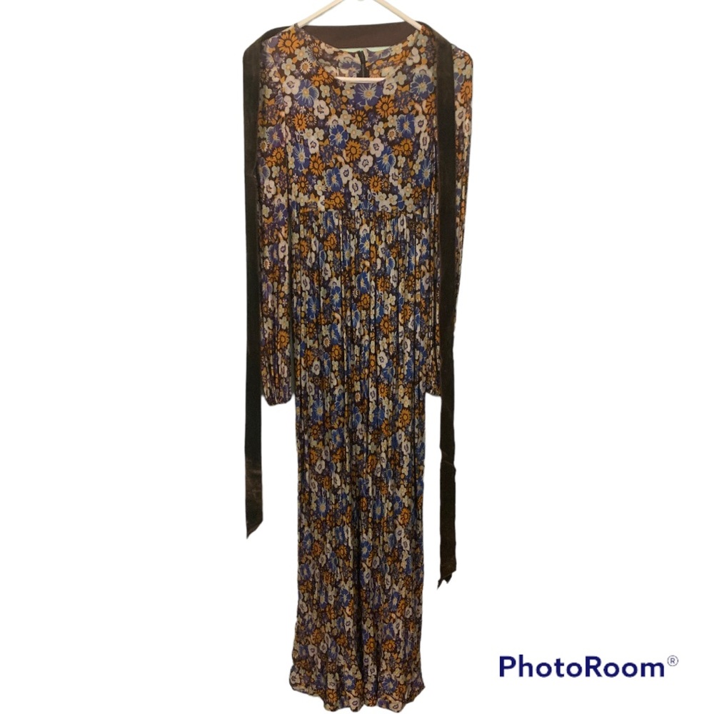 Vintage 70s floral hippie handmade dress extra small
